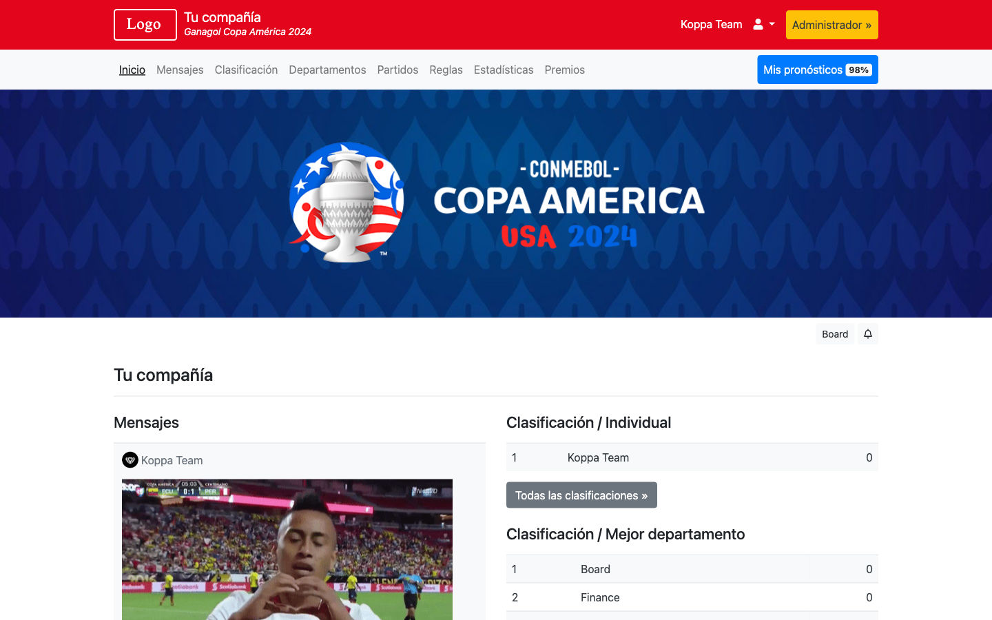 Ganagol Copa América 2024 Home